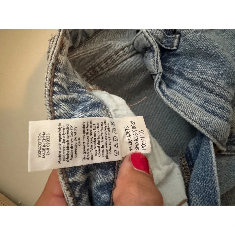 Pac Sun Los Maya Micro Mini Shorts Womens 6 Distressed Low Rise Festival Y2K